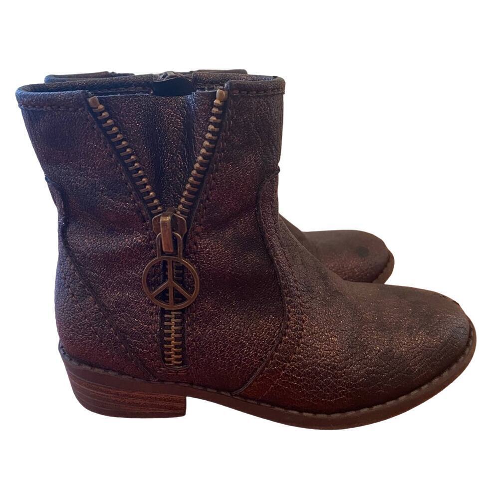 Steve Madden Booties Sz 8 Peace Sign Zipper Boots Fall Boots Girls